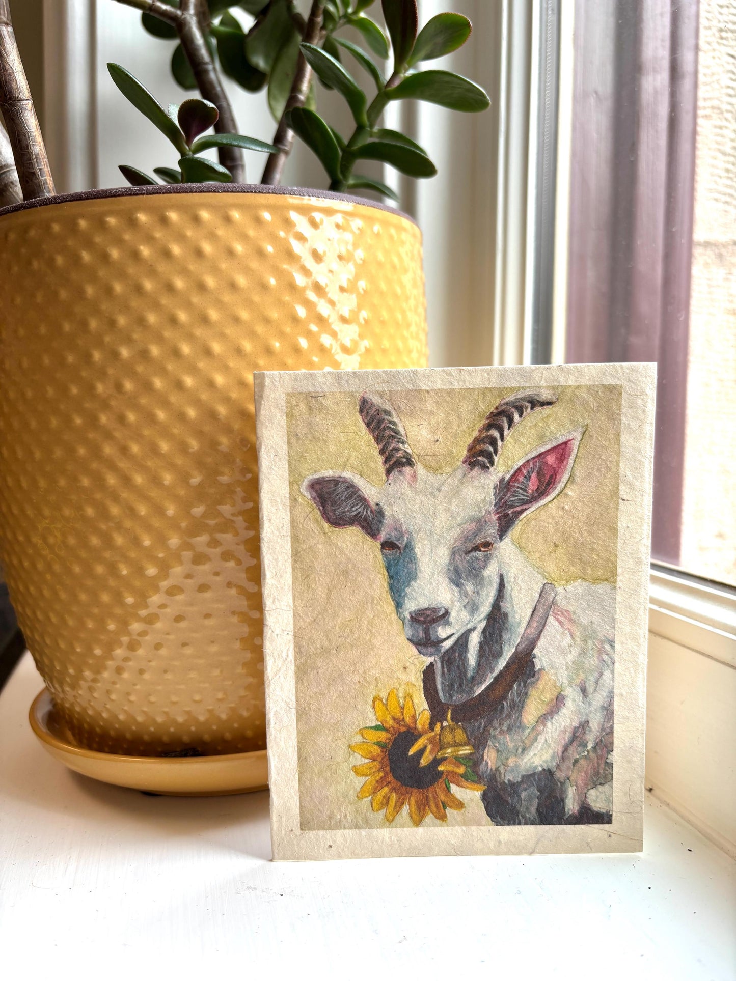 Goat Greeting Cards 4 pack: Wildflower Seed Paper, Rustic Farm Stationery
