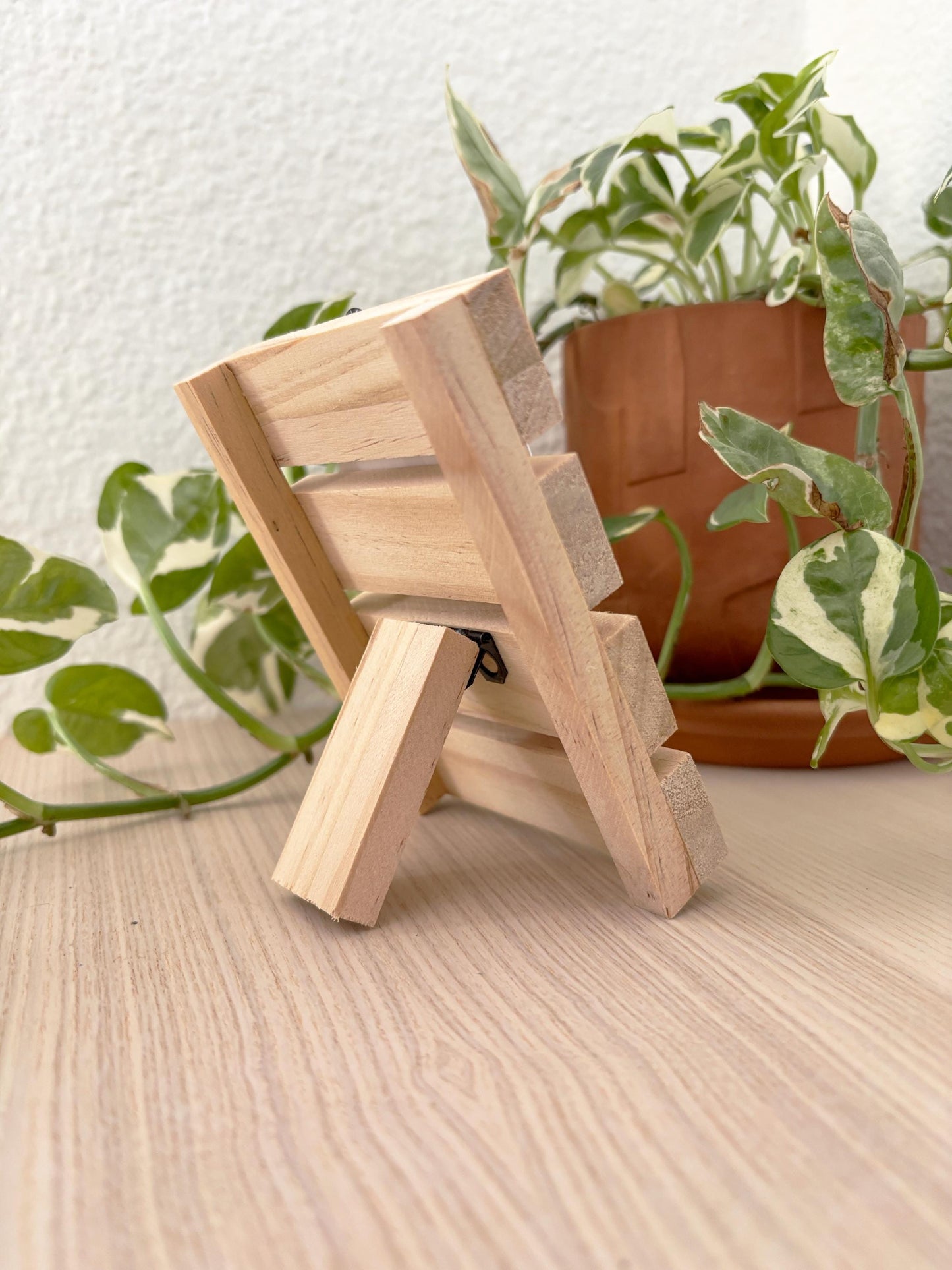 Sunflowers Mini Painting with Handmade Easel Display | Small Desk Decor | Plant Lover Gift