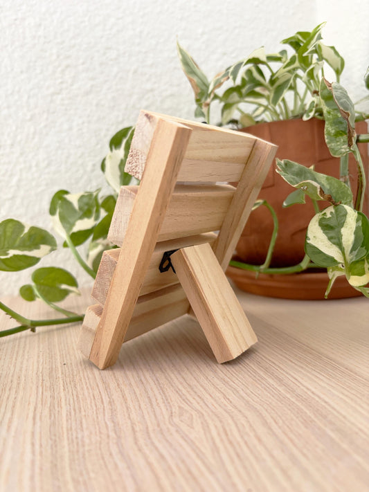 Corgi Mini Art Print with Handmade Easel: Desk Decor